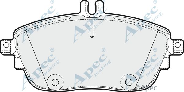 APEC BRAKING Комплект тормозных колодок, дисковый тормоз PAD1881